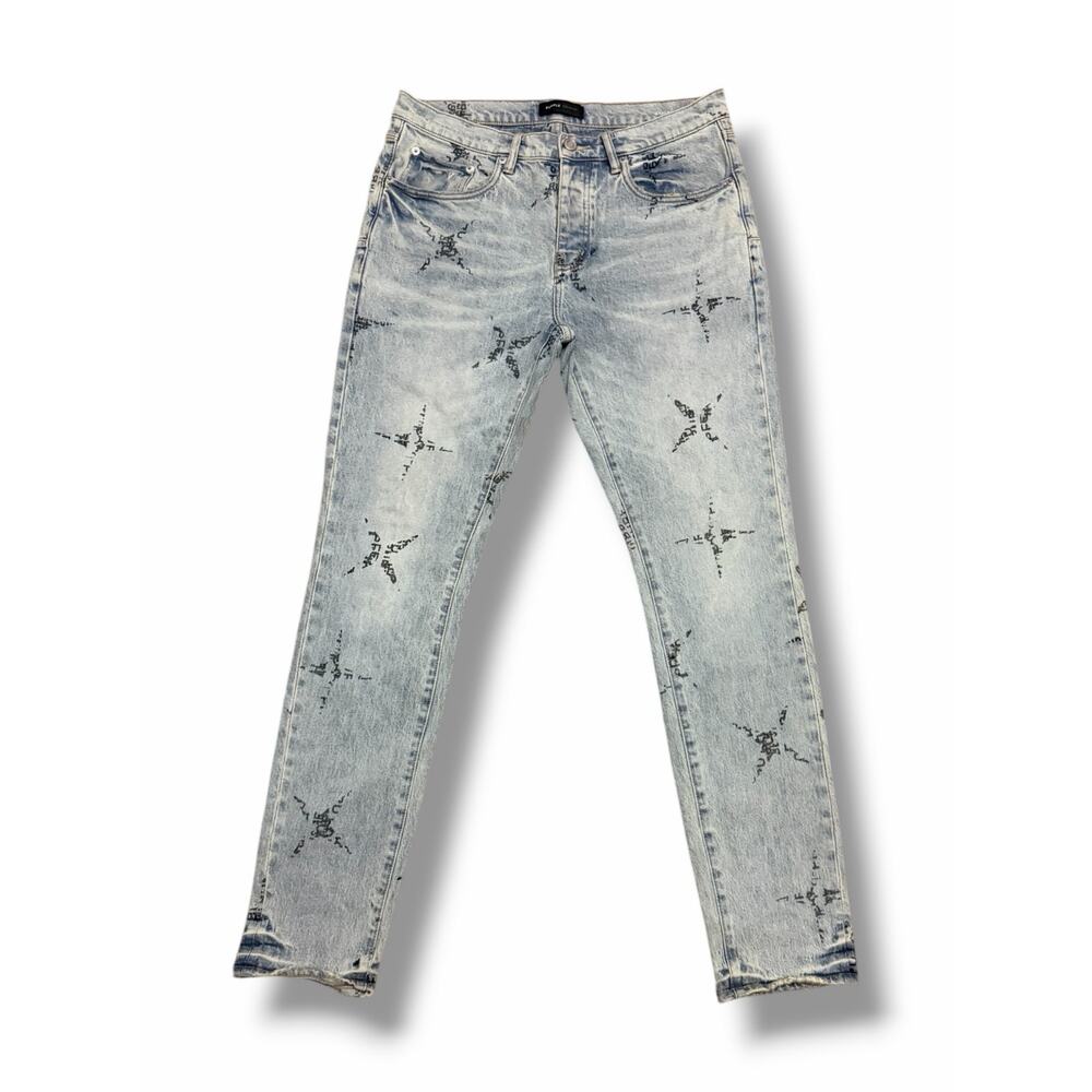 Purple Brand Star Monogram P001 Skinny Jeans | Size 33